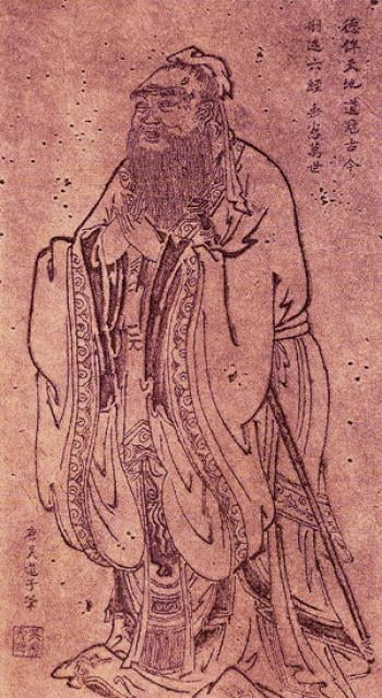 Traditional portrait of Confucius attributed to Wu Daozi