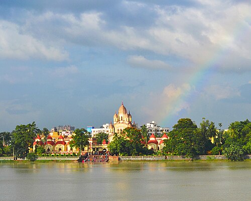 Dakshineswar Kali Temple on the bank of the River Ganges, where Ramakrishna served as priest
