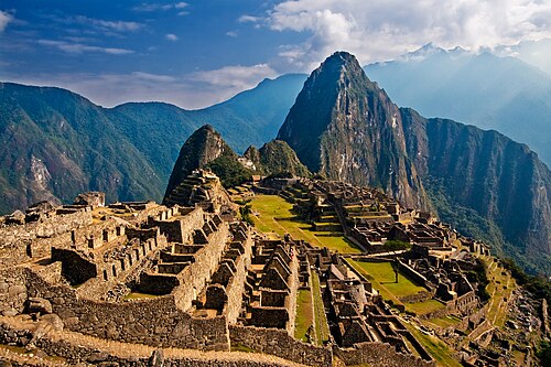 Machu Picchu, the Inca citadel in the Peruvian Andes