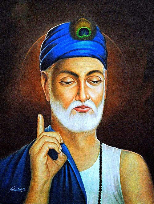 A traditional portrait of Sant Kabir