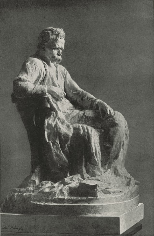 The Friedrich-Nietzsche-Statue by sculptor Max Klein, 1904