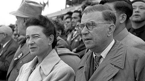 Simone de Beauvoir and Jean-Paul Sartre in Beijing, 1955